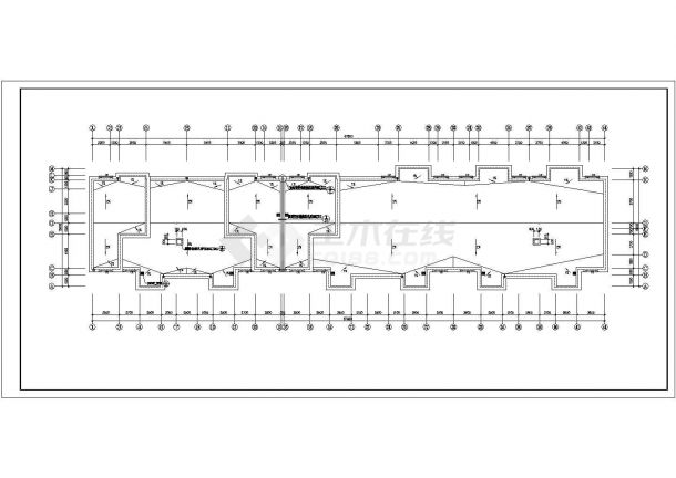 贵阳市某小区5600平米左右6层框混结构住宅楼全套建筑设计CAD图纸-图一