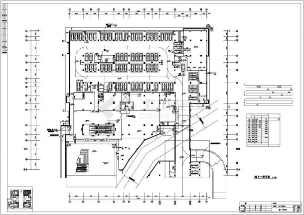 某地区大唐芙蓉园影院建筑详细设计施工方案CAD图纸-图一