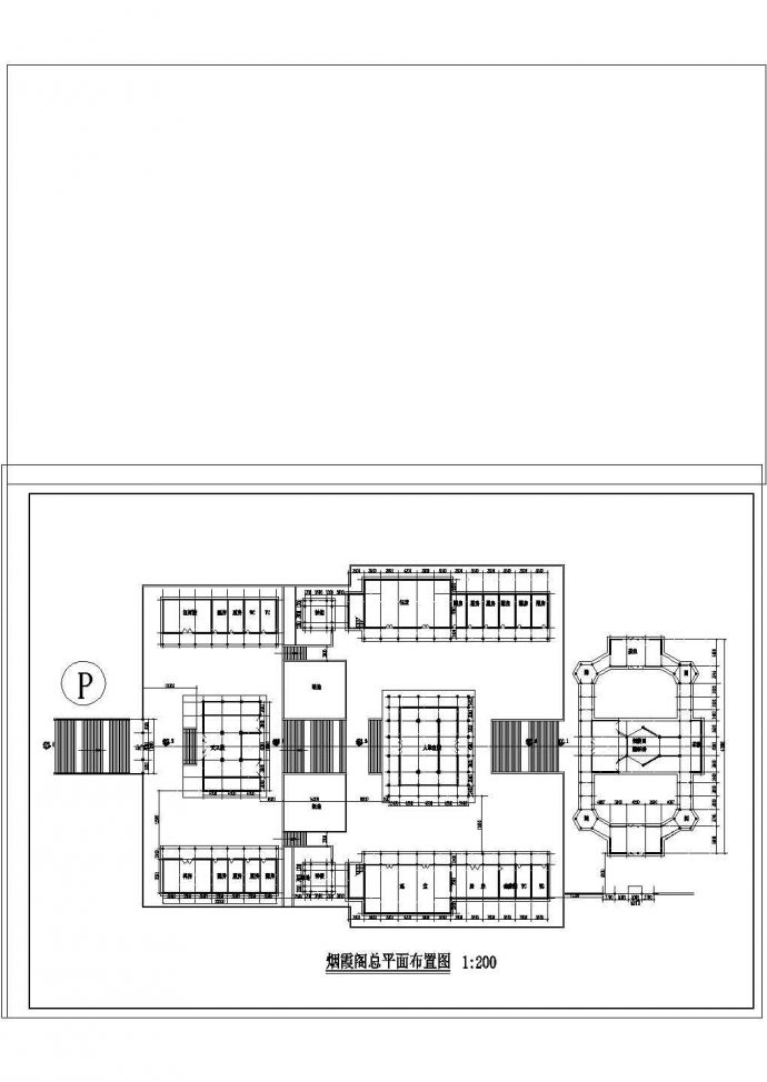 某地区大型寺建筑详细设计施工方案CAD图纸_图1