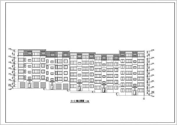 福州市某小区7100平米6+1层混合结构住宅楼平立面设计CAD图纸-图二