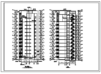 宿舍楼设计_7000平米某市十一层加跃层框架结构大学宿舍楼全套施工cad图纸-图二