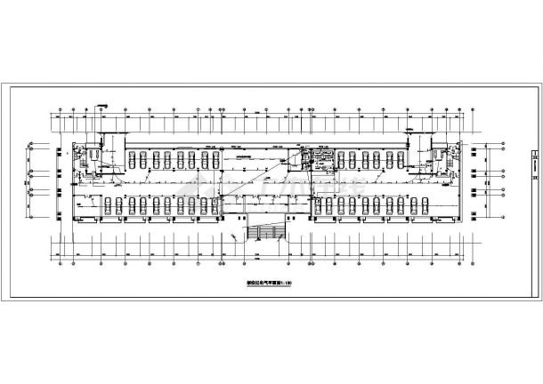 5套5层办公楼电气施工CAD图纸-图二