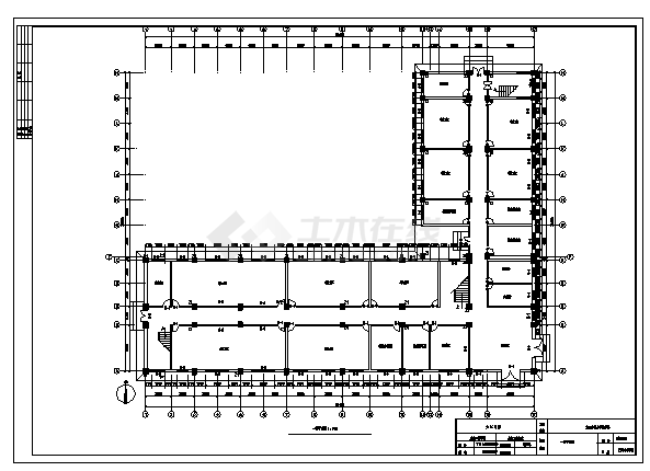 土木工程毕业设计_某5层小学教学楼建施cad图(含计算书，毕业设计)-图二