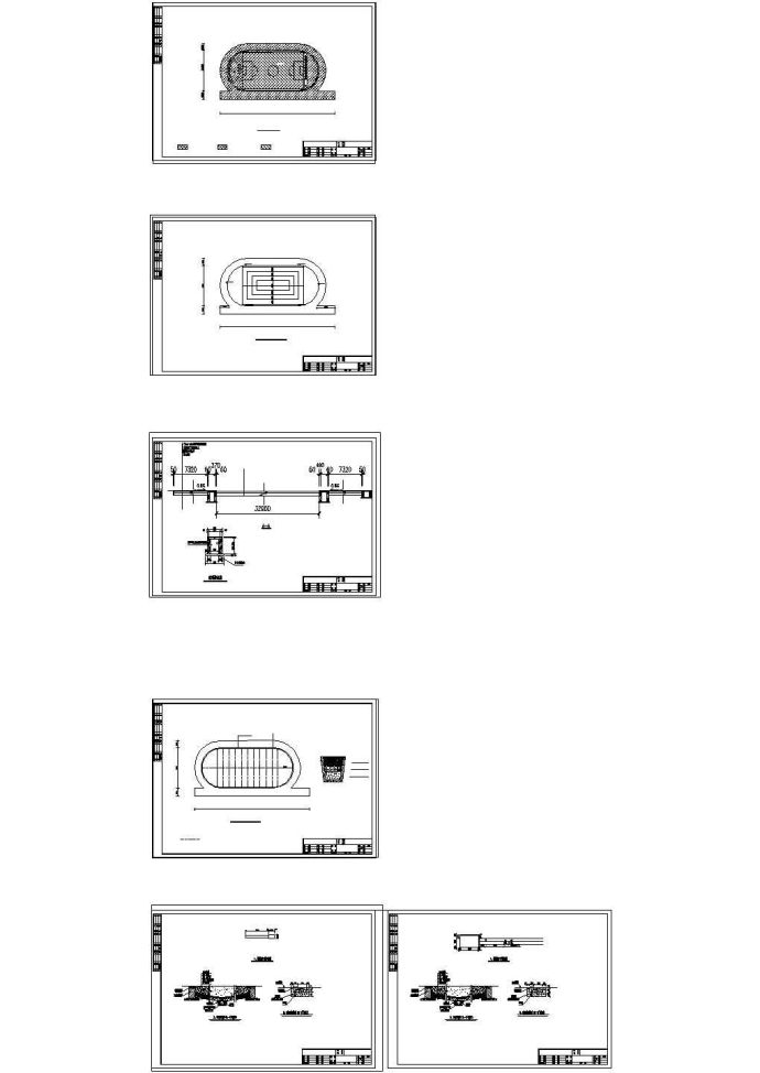 某学校200米塑胶跑道标准操场cad平面设计施工图纸_图1