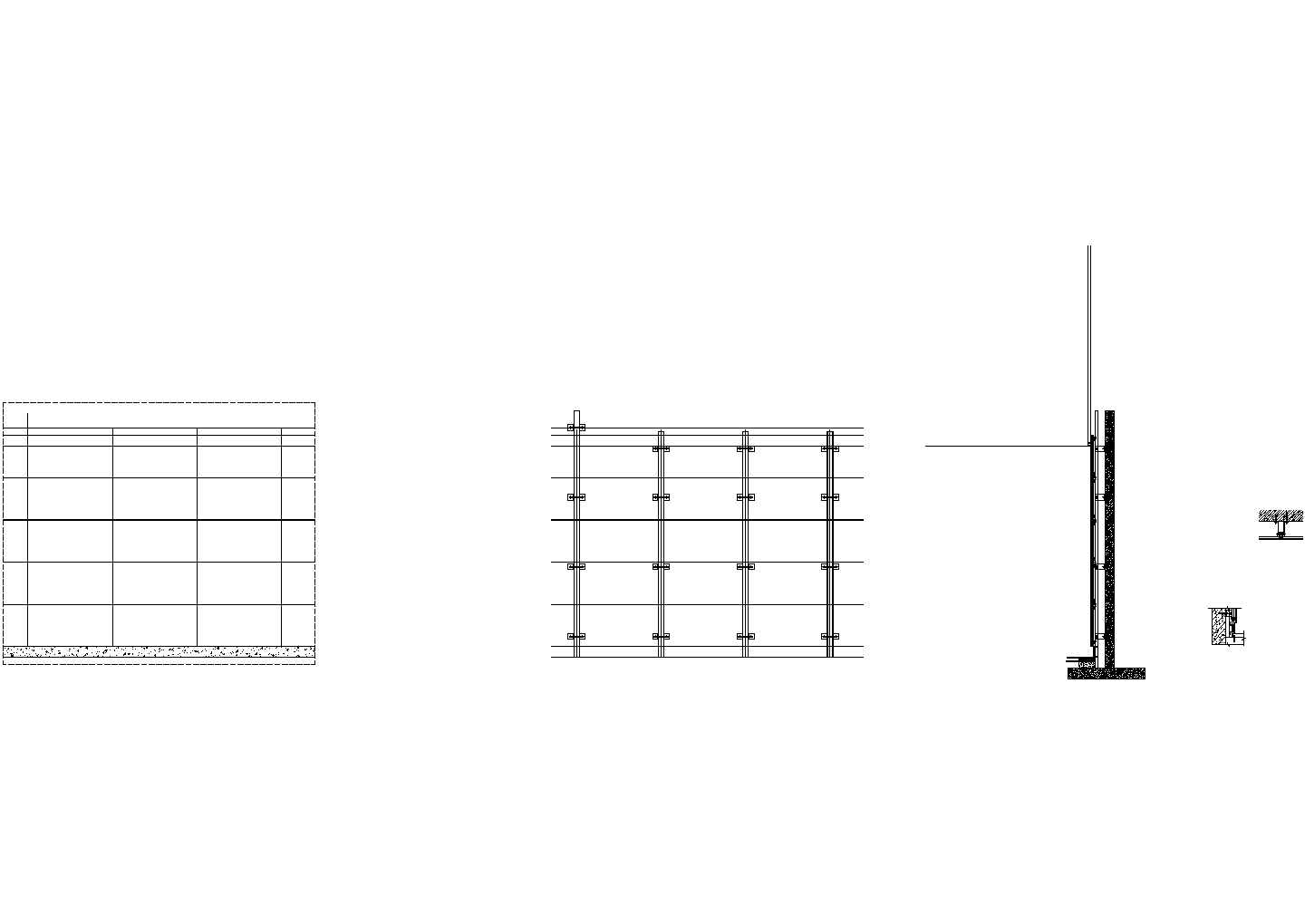 墙体干挂铝板详细cad节点详图纸