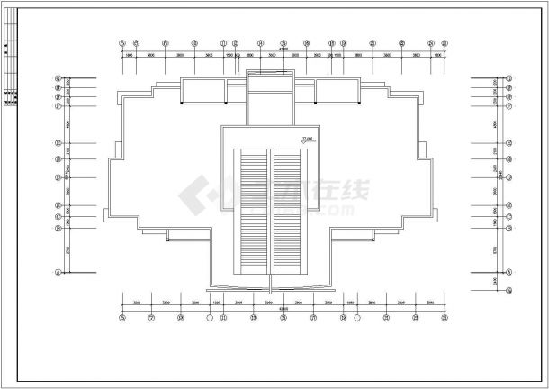 1.5万平米23层框架结构商住楼平立面设计CAD图纸（1-2层商用）-图一