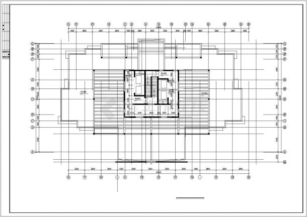 1.5万平米23层框架结构商住楼平立面设计CAD图纸（1-2层商用）-图二