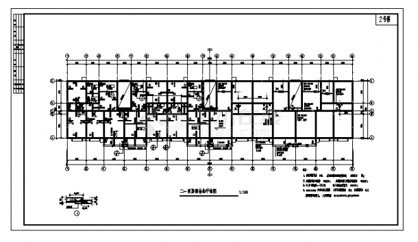 土木工程毕业设计_某六层砖混住宅楼结构施工cad图(含计算书，毕业设计)-图一
