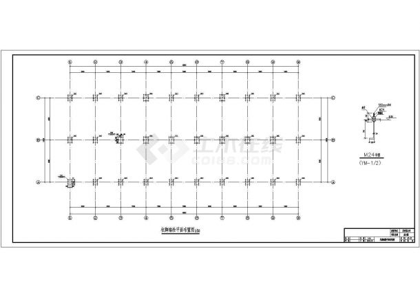 办公楼设计_某地五层五千三平米钢框架办公楼设计CAD图-图二