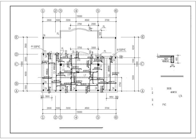400平米4层砖混结构民居楼全套建筑设计CAD图纸（1层1户）_图1