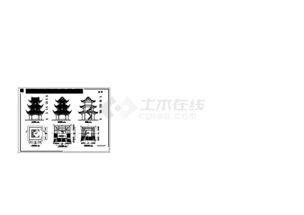 某地区宝轮寺仿古建筑保护修复详细设计施工方案CAD图纸-图一