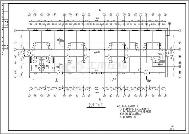 某地区居士房古建筑全套详细设计施工方案CAD图纸-图二
