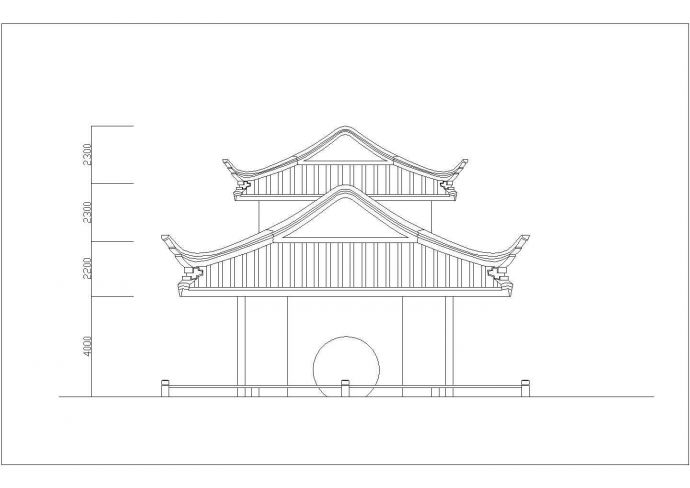 某地区小型一套古建筑设计详细方案施工CAD图纸_图1