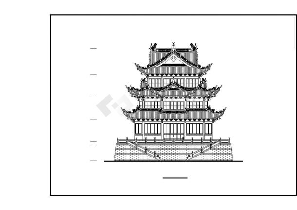 某地区万佛殿古建筑设计详细方案施工CAD图纸-图一