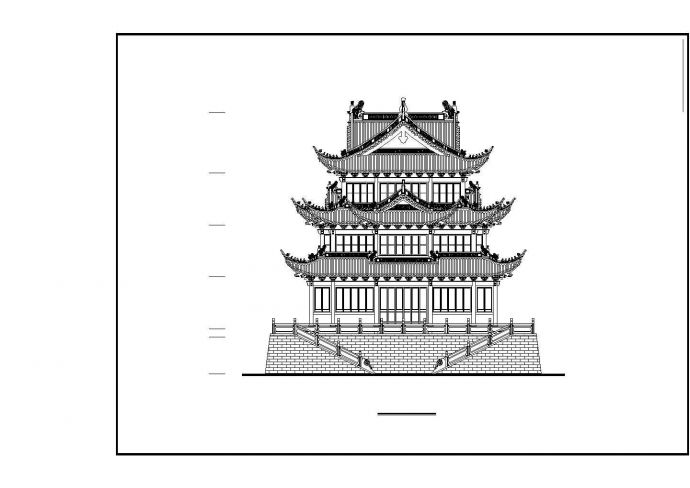 某地区万佛殿古建筑设计详细方案施工CAD图纸_图1