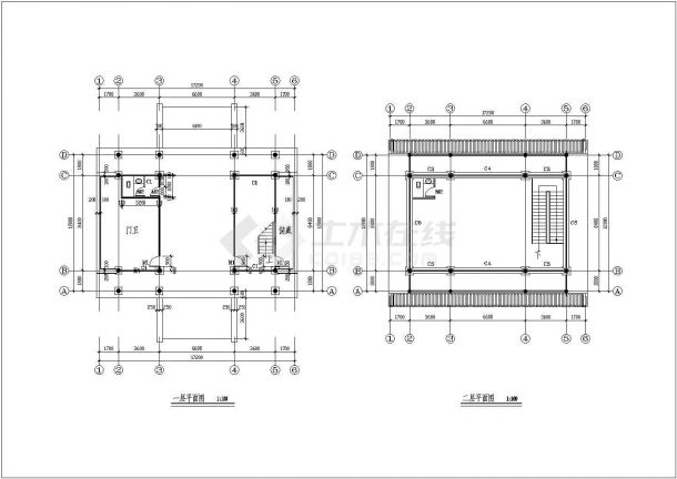 某地区中式外观古建筑设计详细方案施工CAD图纸-图二