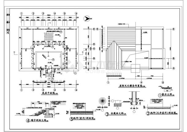 某地区准提庵建筑设计详细方案施工CAD图纸-图一