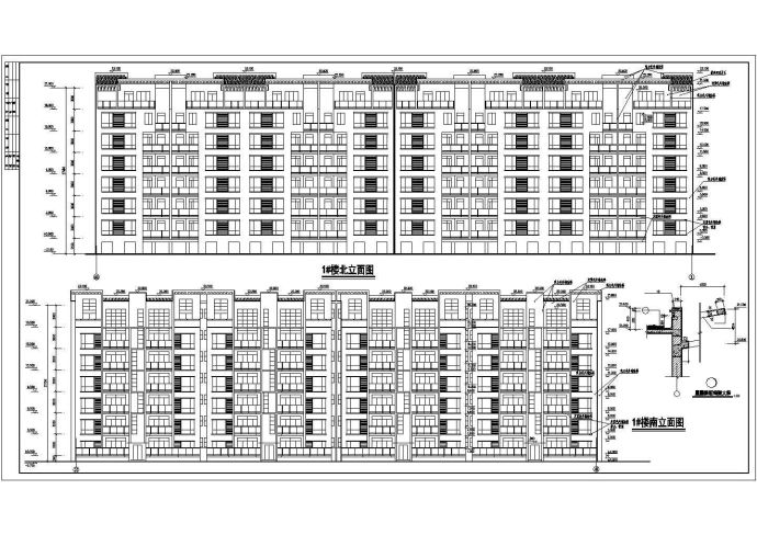 1.2万平米7层框架扇形结构住宅楼平立剖面设计CAD图纸（含架空层）_图1