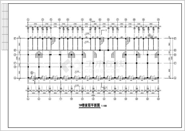 某地带阁楼住宅建筑施工cad图纸（共11张）-图二