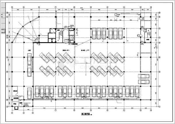 某地底商住宅楼建筑设计cad图纸（共8张）-图二