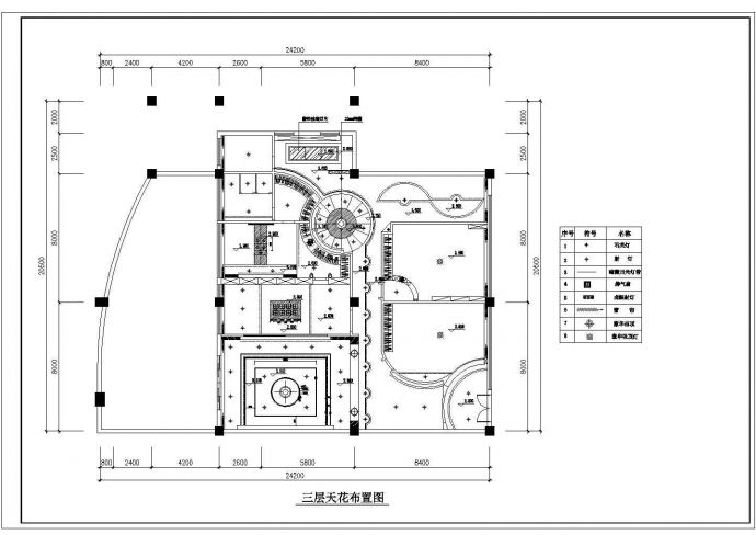 某三层混合结构私家别墅现代风格室内装修设计cad全套施工图（甲级院设计）_图1