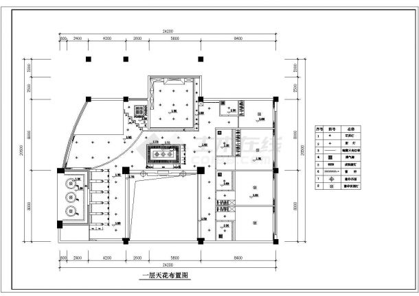 某三层混合结构私家别墅现代风格室内装修设计cad全套施工图（甲级院设计）-图二