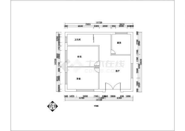 某三层框架结构蒙古别墅设计cad全套建筑施工图（标注详细）-图二