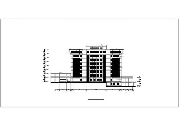 某大学图书馆建筑施工设计CAD图纸_图1