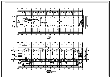 宿舍设计_1000平米某四层框架结构学生宿舍建筑施工cad图纸-图二