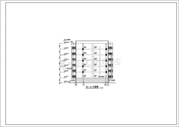 某长35.04米 宽19.04米 七层框架结构二单元对称户型城市小区住宅设计cad全套建筑施工图（含设计说明）-图一