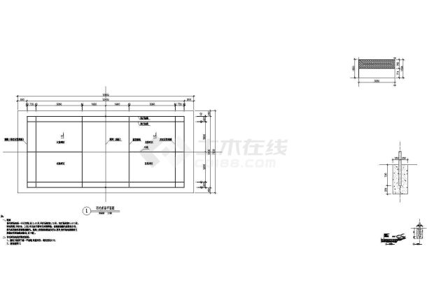 某地羽毛球场平面图CAD尺寸详图-图一