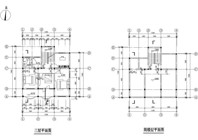 某村镇320平米3层砖混结构自建民居住宅楼建筑CAD设计图纸（含阁楼）_图1