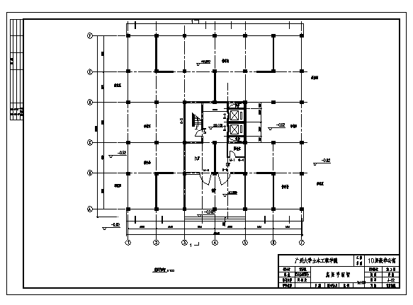土木工程毕业设计_某10层框架剪力墙公寓建筑施工cad图(含计算书，毕业设计)_图1
