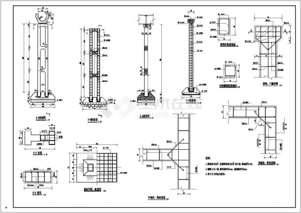 【精选】水利工程跨路渡槽设计CAD图纸-图一