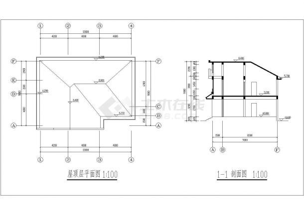 某二层框架结构现代风格乡村别墅设计cad建筑方案图（甲级院设计）-图二