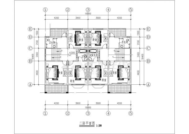 某二层带夹层砖混结构简欧风格小别墅（建筑面积256.5平方米）设计cad建筑方案图（甲级院设计）-图二