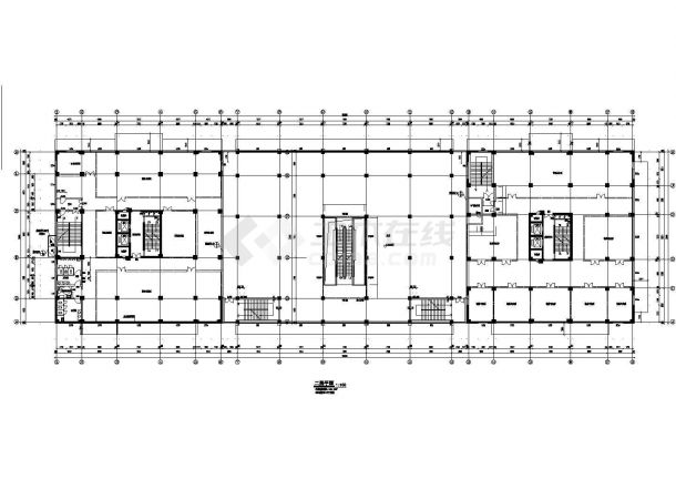 某地多层商住楼平面设计CAD参考图-图二