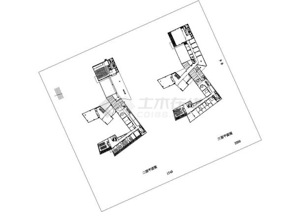 同济大学中法中心大楼（地下1层地上5层，框架结构，部分钢结构）设计cad全套建筑施工图（含设计说明，户内模型图）-图一