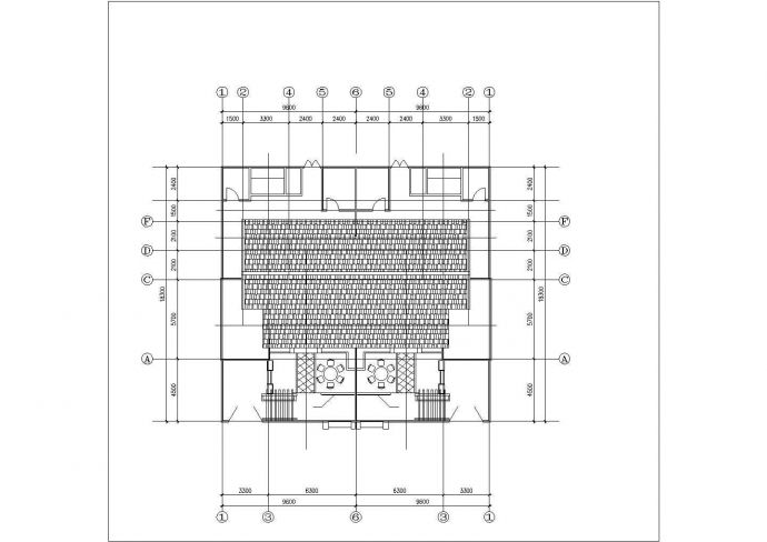 2层砖混结构双拼别墅平立剖面CAD设计图纸（每户140平米/含错层）_图1