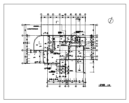 土木工程毕业设计_380平方米某二层C型别墅建施cad图(含计算书，毕业设计)-图一