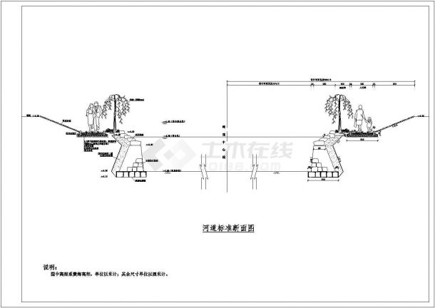 【精选】大型河道水利工程标准设计CAD图纸-图一
