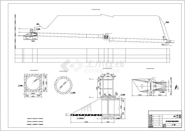 【精选】河道水利工程围堰和导流洞设计CAD图纸-图一