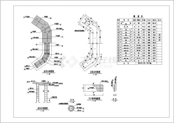 【精选】水利工程双孔干支分水闸设计CAD图纸-图二