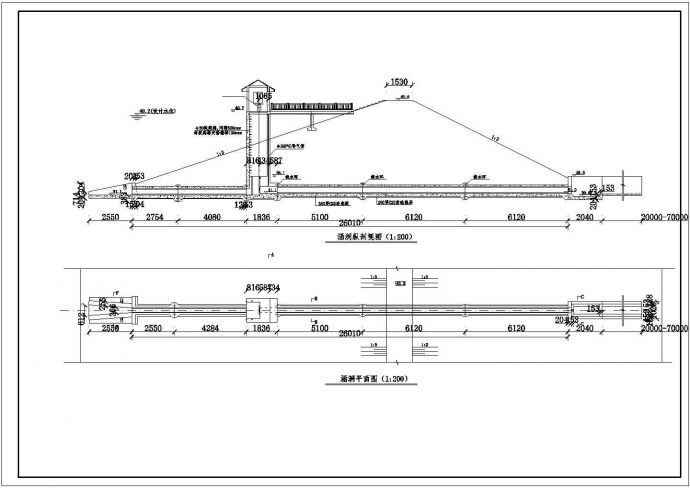 【精选】水库工程穿坝涵洞设计CAD图纸_图1