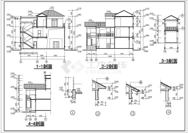 住宅设计-独栋别墅基础方案建筑施工图纸带效果图-图二