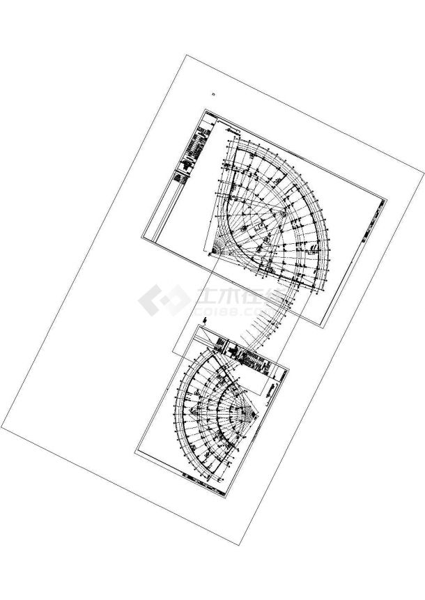 某多层框架结构精品酒店设计cad全套建筑施工图（含设计说明，含结构设计，含给排水设计，含暖通设计，含电气设计）-图二
