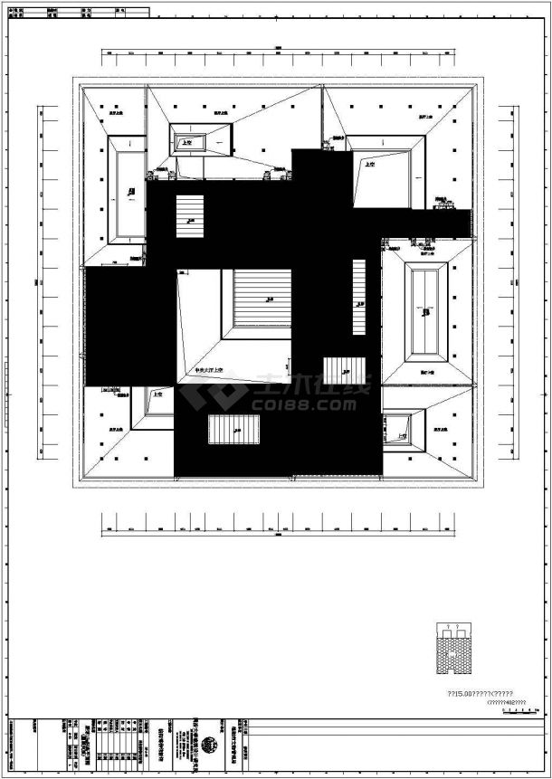 洛阳博物馆（多层框架结构）设计cad全套建筑施工图（含高清效果图及模型照片）-图一