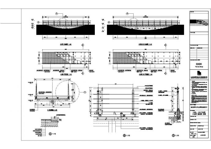 宜昌市某休闲公园内部现代木质+钢结构桥建筑设计CAD图纸_图1