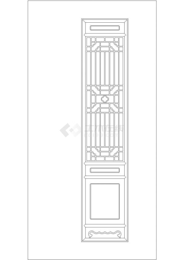新中式经典常用仿古门设计CAD图纸（45张）-图二