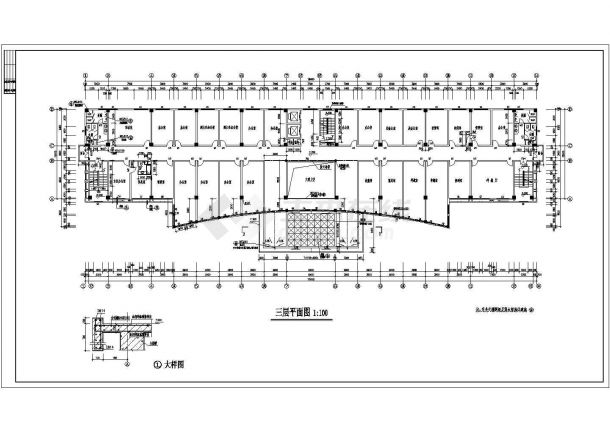 【9层】9462.13平米框架培训大楼毕业设计（计算书、建筑、结构施工图）-图二
